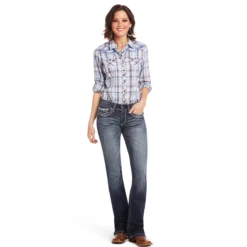 Ariat REAL Mid Rise Stretch Entwined Boot Cut Womens Riding Jean