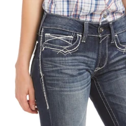 Ariat REAL Mid Rise Stretch Entwined Boot Cut Womens Riding Jean 8 Ariat REAL Mid Rise Stretch Entwined Boot Cut Womens Riding Jean -Equestrian Supplies Sale 10017510 c1131 alt2