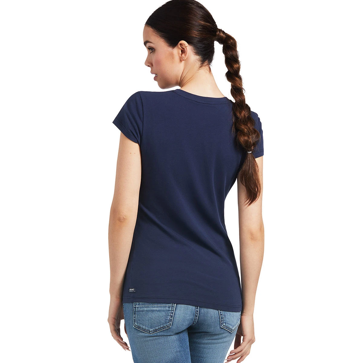 Ariat Vertical Logo Short Sleeve Ladies Tee 2 Ariat Vertical Logo Short Sleeve Ladies Tee - Image 2