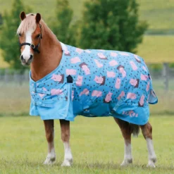 Saxon Pony Lightweight Turnout Blanket - Pig Print