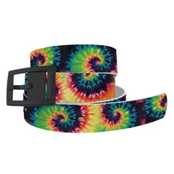 C4 Sunset Tie Dye Ladies Belt With Black Buckle