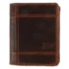 Justin Front Pocket Russet Leather Bifold Mens Wallet