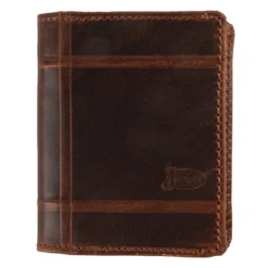 Justin Front Pocket Russet Leather Bifold Mens Wallet
