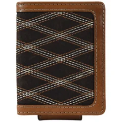 Justin Bifold Card Mens Wallet - Crisscross Stitch -Equestrian Supplies Sale 22054565m5