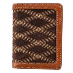 Justin Bifold Card Mens Wallet - Crisscross Stitch -Equestrian Supplies Sale 22054565m5 3