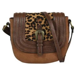 Justin Cheetah Print Crossbody Saddle Bag Style