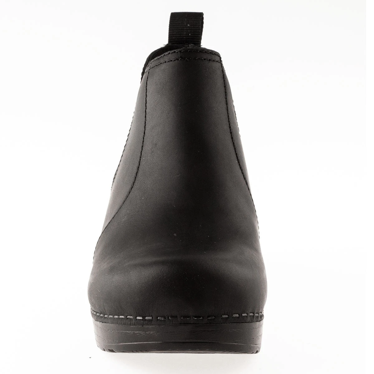 Dansko Frankie Black Oiled Jodpur Style Stapled Ladies Clog 5 Dansko Frankie Black Oiled Jodpur Style Stapled Ladies Clog - Image 5