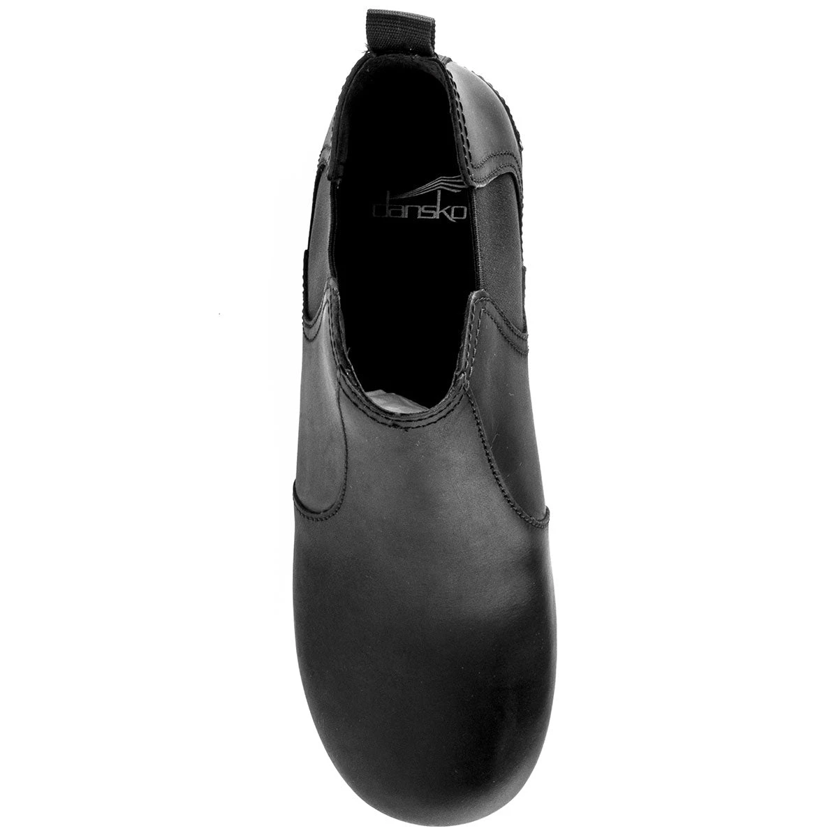 Dansko Frankie Black Oiled Jodpur Style Stapled Ladies Clog 3 Dansko Frankie Black Oiled Jodpur Style Stapled Ladies Clog - Image 3