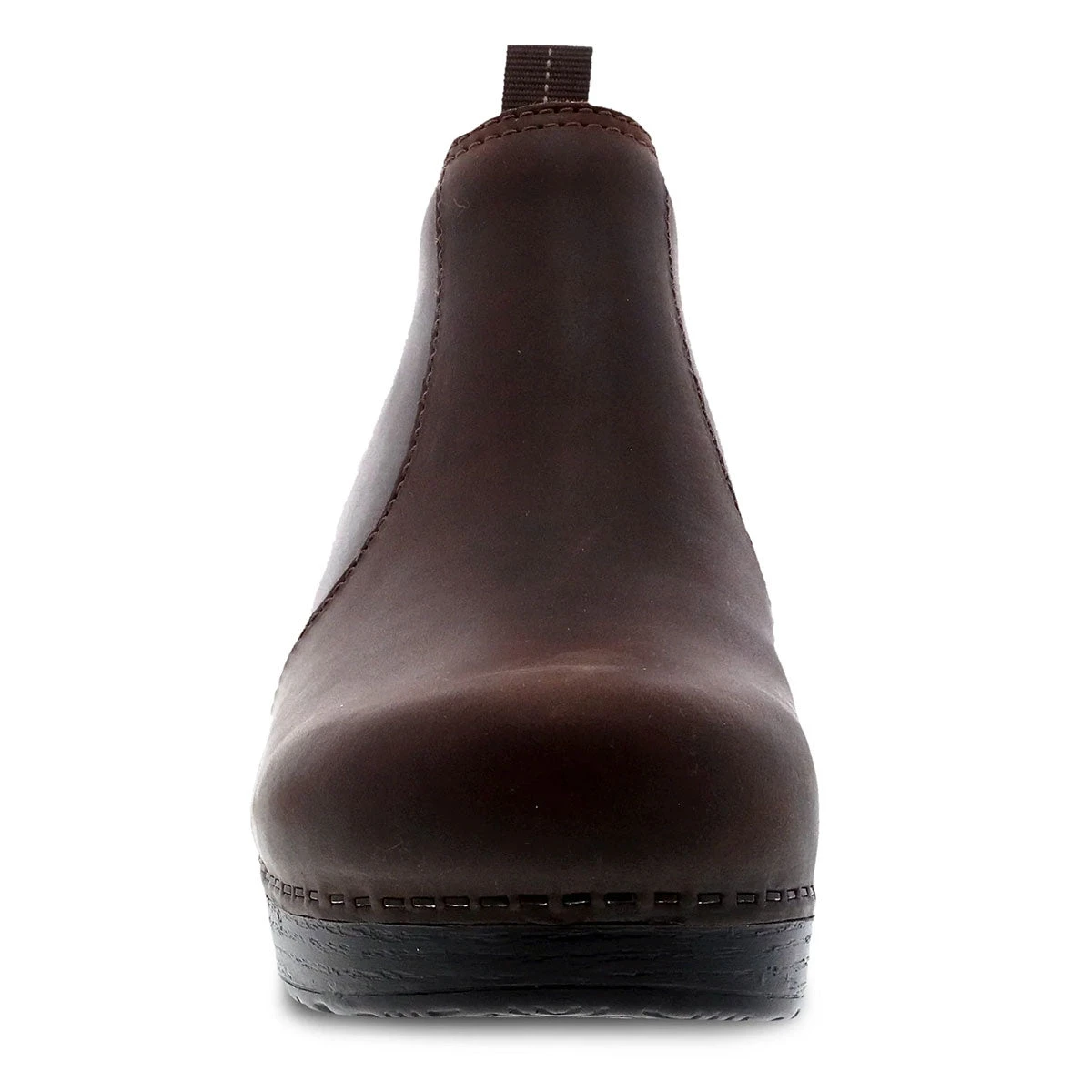 Dansko Frankie Black Oiled Jodpur Style Stapled Ladies Clog 6 Dansko Frankie Black Oiled Jodpur Style Stapled Ladies Clog - Image 6