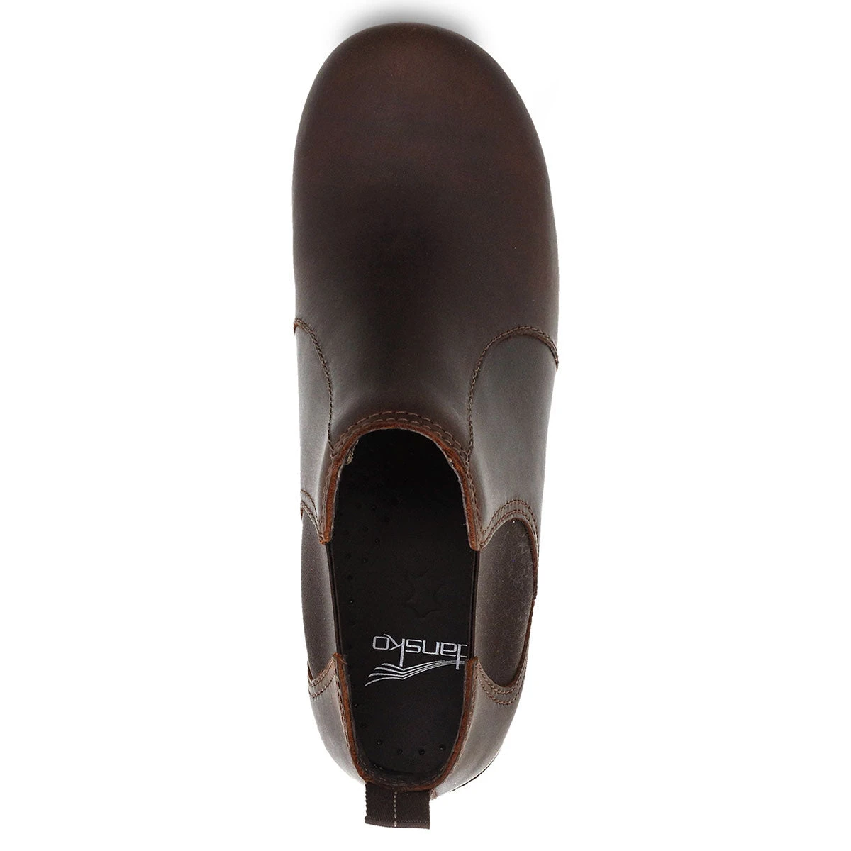 Dansko Frankie Black Oiled Jodpur Style Stapled Ladies Clog 4 Dansko Frankie Black Oiled Jodpur Style Stapled Ladies Clog - Image 4