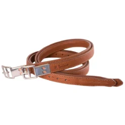 M Toulouse Platinum Fancy Stitch Stirrup Leathers