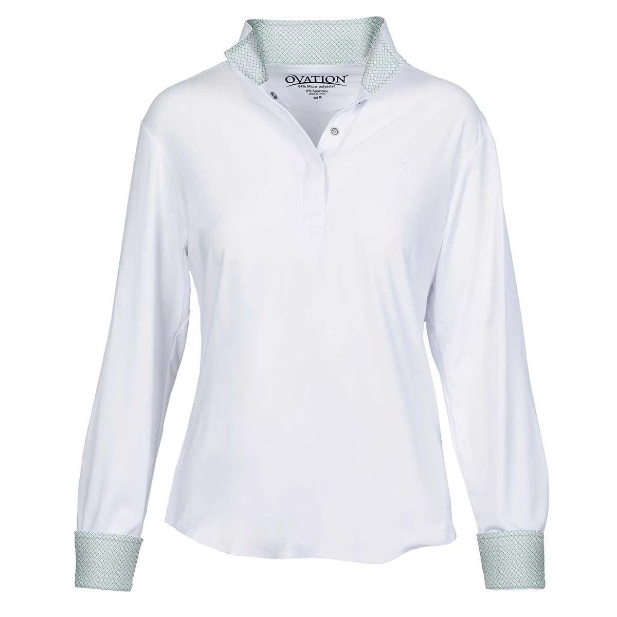Ovation Jorden Tech Ladies Show Shirt - Geo Print 1 Ovation Jorden Tech Ladies Show Shirt - Geo Print