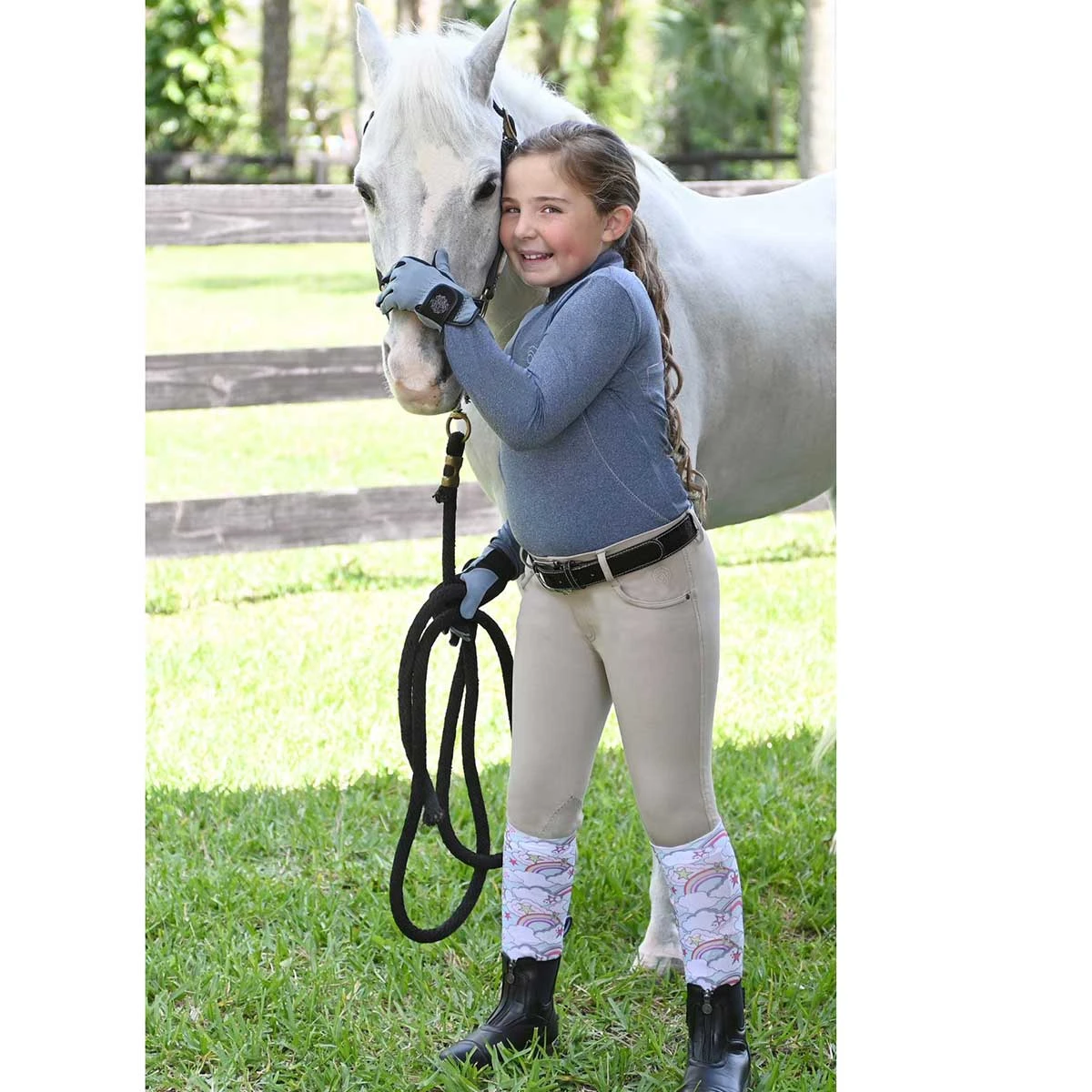 Ovation Euro Melange Knee Patch Girls Breech 3 Ovation Euro Melange Knee Patch Girls Breech - Image 3