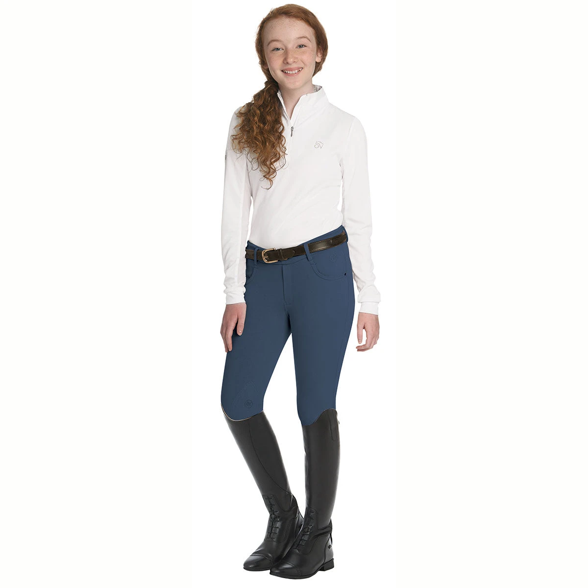 Ovation Euro Melange Knee Patch Girls Breech 4 Ovation Euro Melange Knee Patch Girls Breech - Image 4