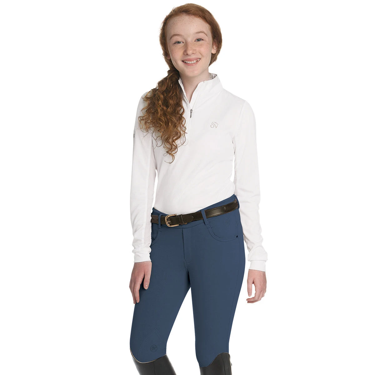 Ovation Euro Melange Knee Patch Girls Breech 2 Ovation Euro Melange Knee Patch Girls Breech - Image 2