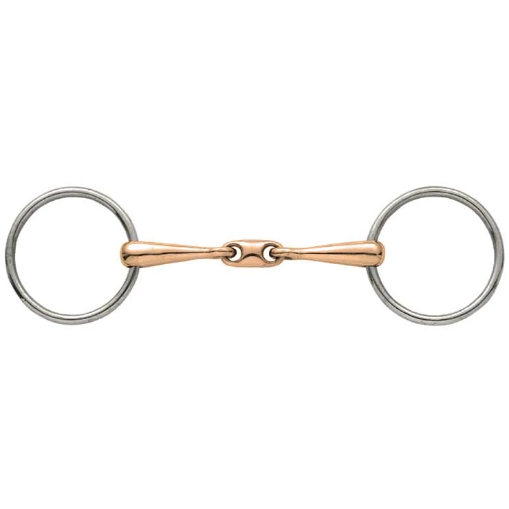Shires Copper Alloy French Link Loose Ring Snaffle 1 Shires Copper Alloy French Link Loose Ring Snaffle