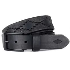 Pampeano Black Bordado Belt