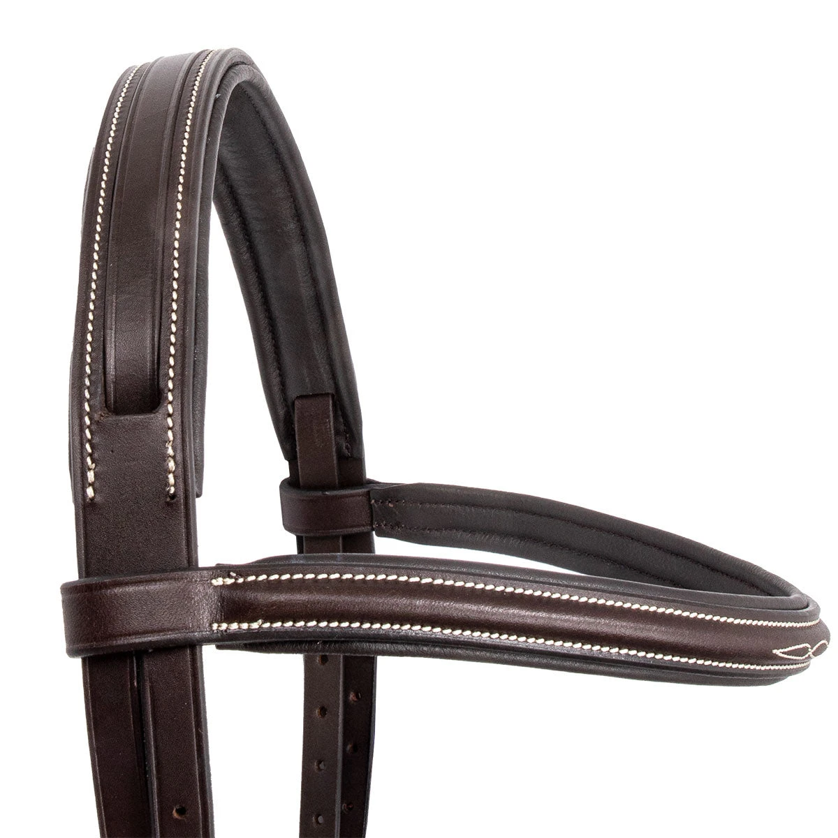 Collegiate Comfort Crown Fancy Stitched Raised Cavesson Bridle 2 Collegiate Comfort Crown Fancy Stitched Raised Cavesson Bridle - Image 2