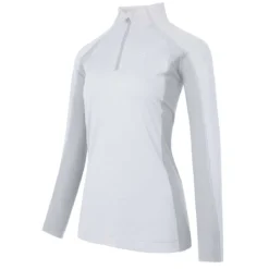 Aubrion Newbury Long Sleeve Ladies Quarter Zip - White