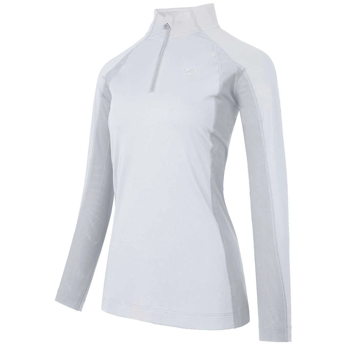 Aubrion Newbury Long Sleeve Ladies Quarter Zip - White 1 Aubrion Newbury Long Sleeve Ladies Quarter Zip - White