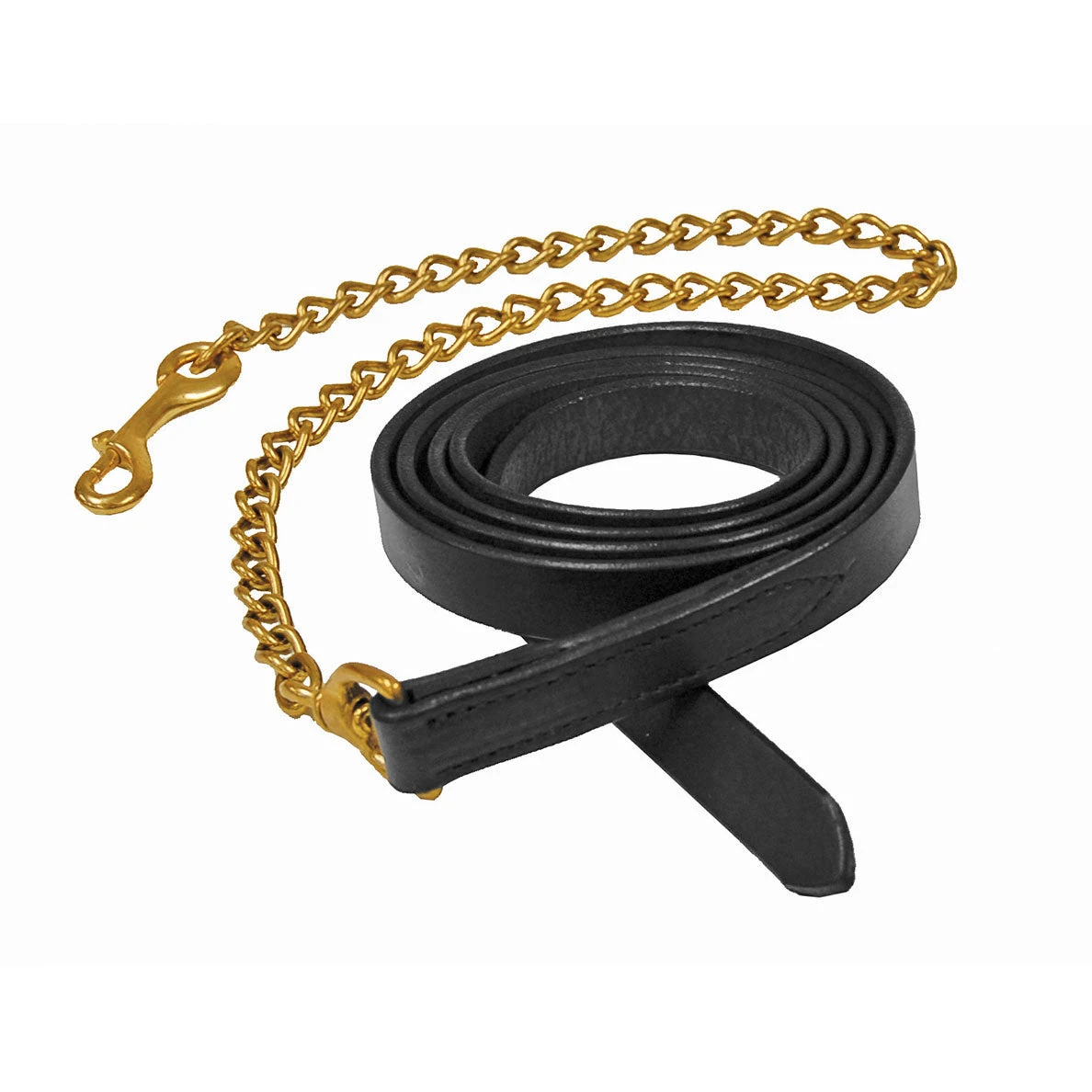 Leather Lead With 30 Inch Brass Chain 2 Leather Lead With 30 Inch Brass Chain - Image 2