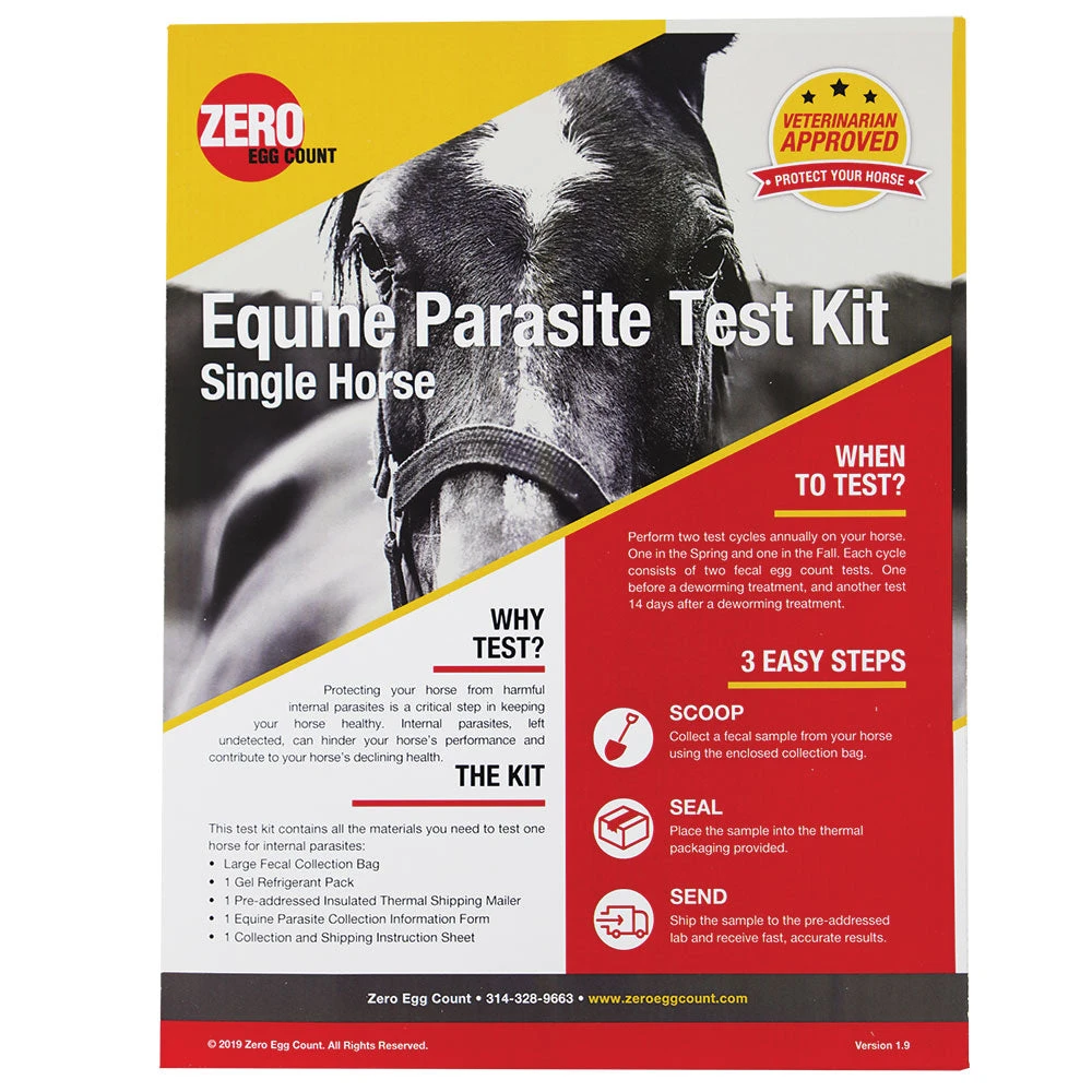 Zero Egg Count Equine Fecal Test Kit 1 Zero Egg Count Equine Fecal Test Kit