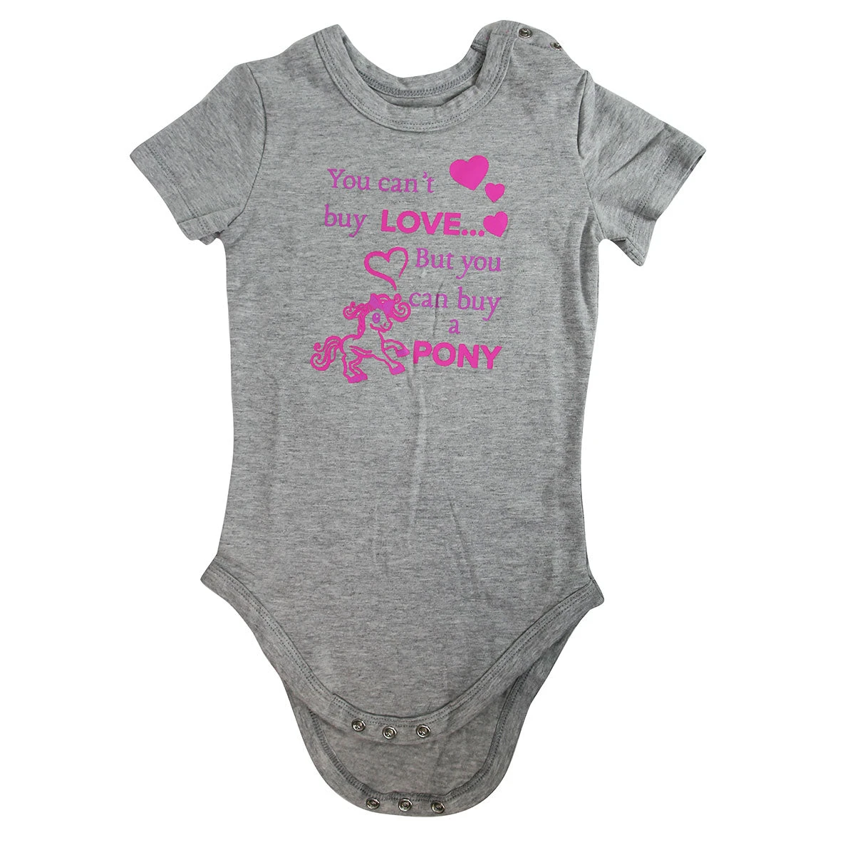 Belle & Bow Buy A Pony Infant Onesie 1 Belle & Bow Buy A Pony Infant Onesie