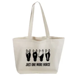 Just One More Horse Canvas Tote Bag