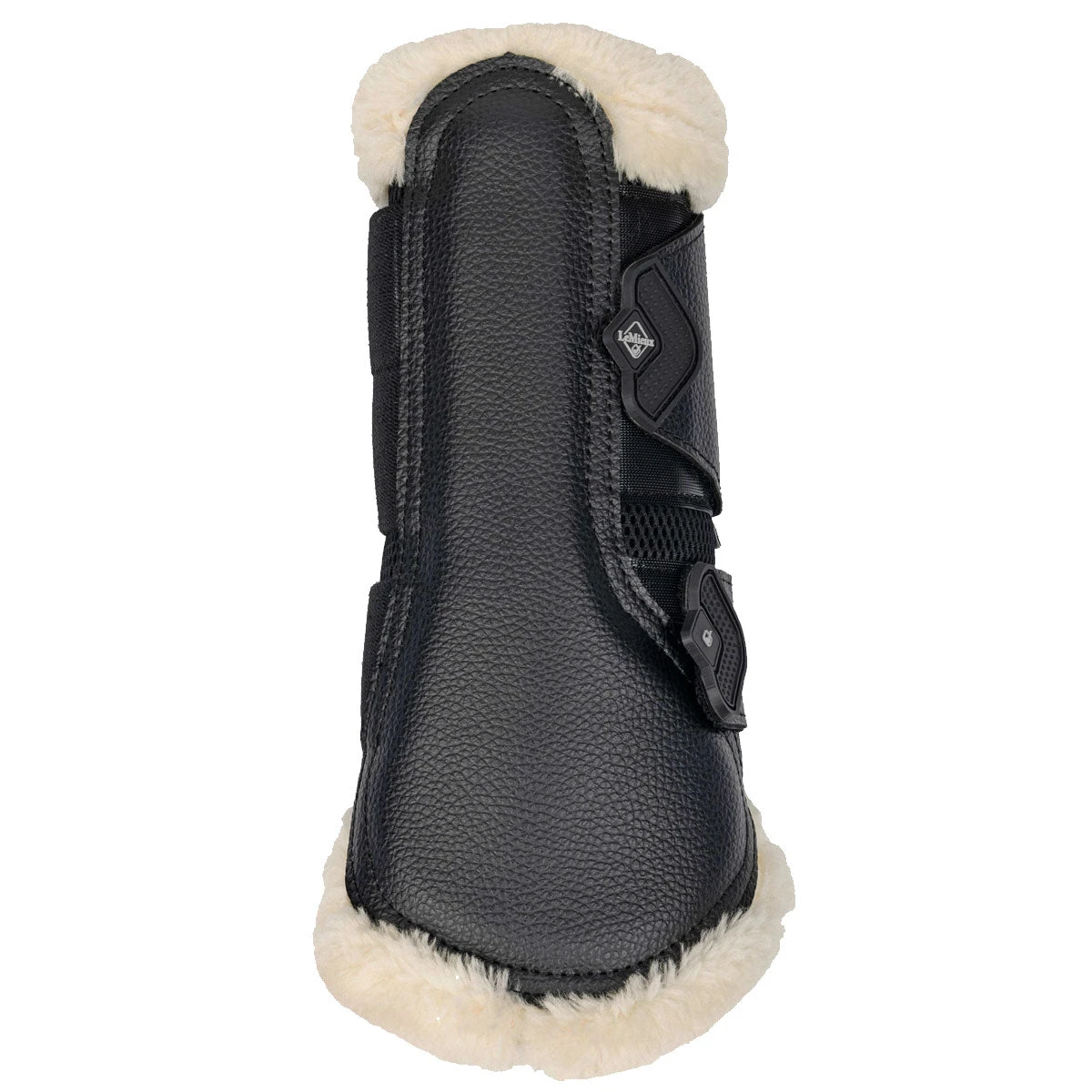 LeMieux Fleece Edge Mesh Brushing Boots Black 3 LeMieux Fleece Edge Mesh Brushing Boots Black - Image 3