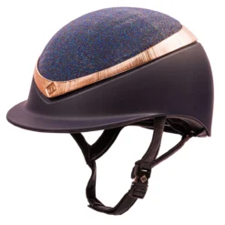 Equestrian Supplies Sale 15 Charles Owen Halo CX MIPS - Navy Astral With Rose Gold Ring