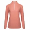 Tailored Sportsman Ice Fil Long Sleeve Ladies Quarter Zip - Peony
